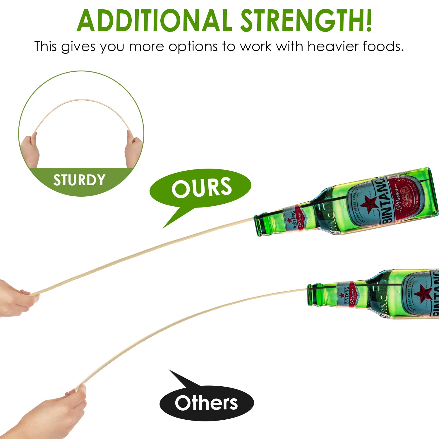 Smores Sticks 36'' Long 5mm Thick  60 PCS Marshmallow Roasting Smore Sticks Bamboo  Disposable Marshmellow Sticks Camping Heavy Duty SMores Skewers for Outdoor Fire Pits Campfires Hot Dog Sausage